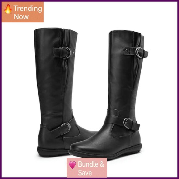 Women's Faux Fur-Lined Knee High Winter Boots Stiletto Heel Zipper - Picture 6 of 8